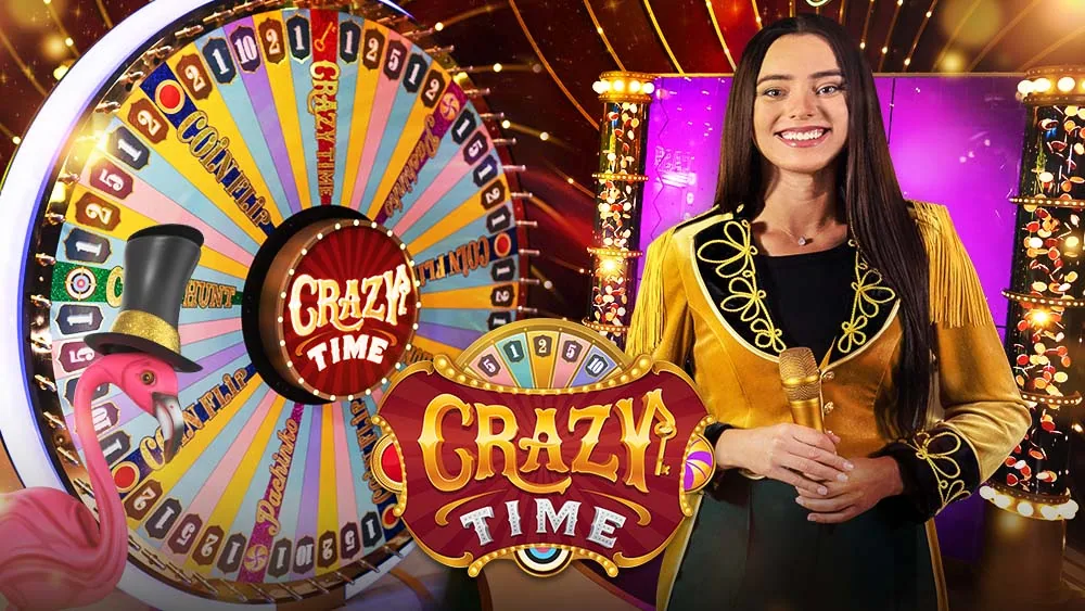 Arte promocional de Crazy Time publicado por Evolution